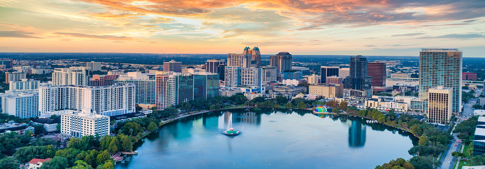 Downtown Orlando At Sunrise